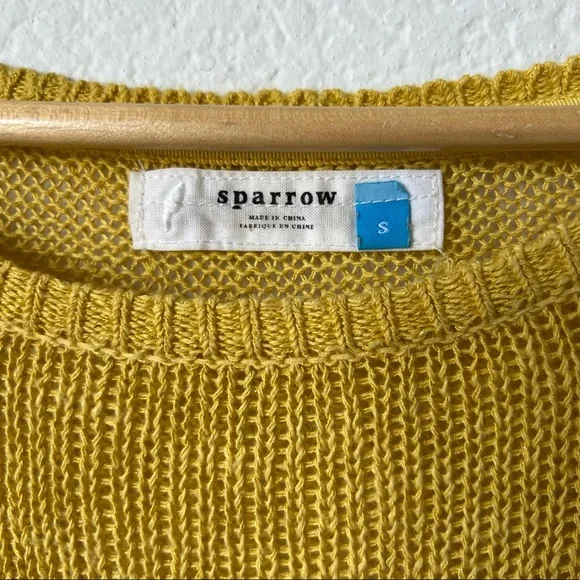 SOLD Anthropologie Sparrow Yellow Knit Sweater - Picture 3 of 8
